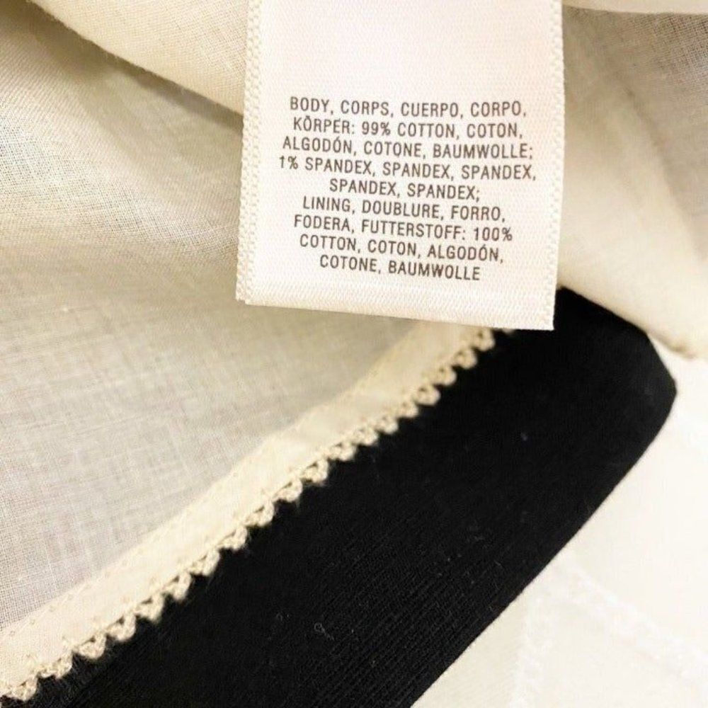 Anthropologie Striped A-line Mini Skirt Tan Black White - Picture 9 of 9